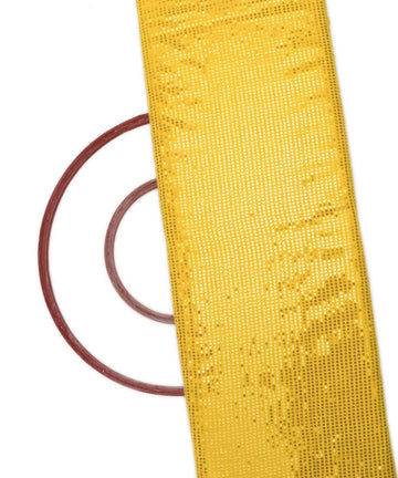 yellow sequin georgette embroidery fabric b103 7913